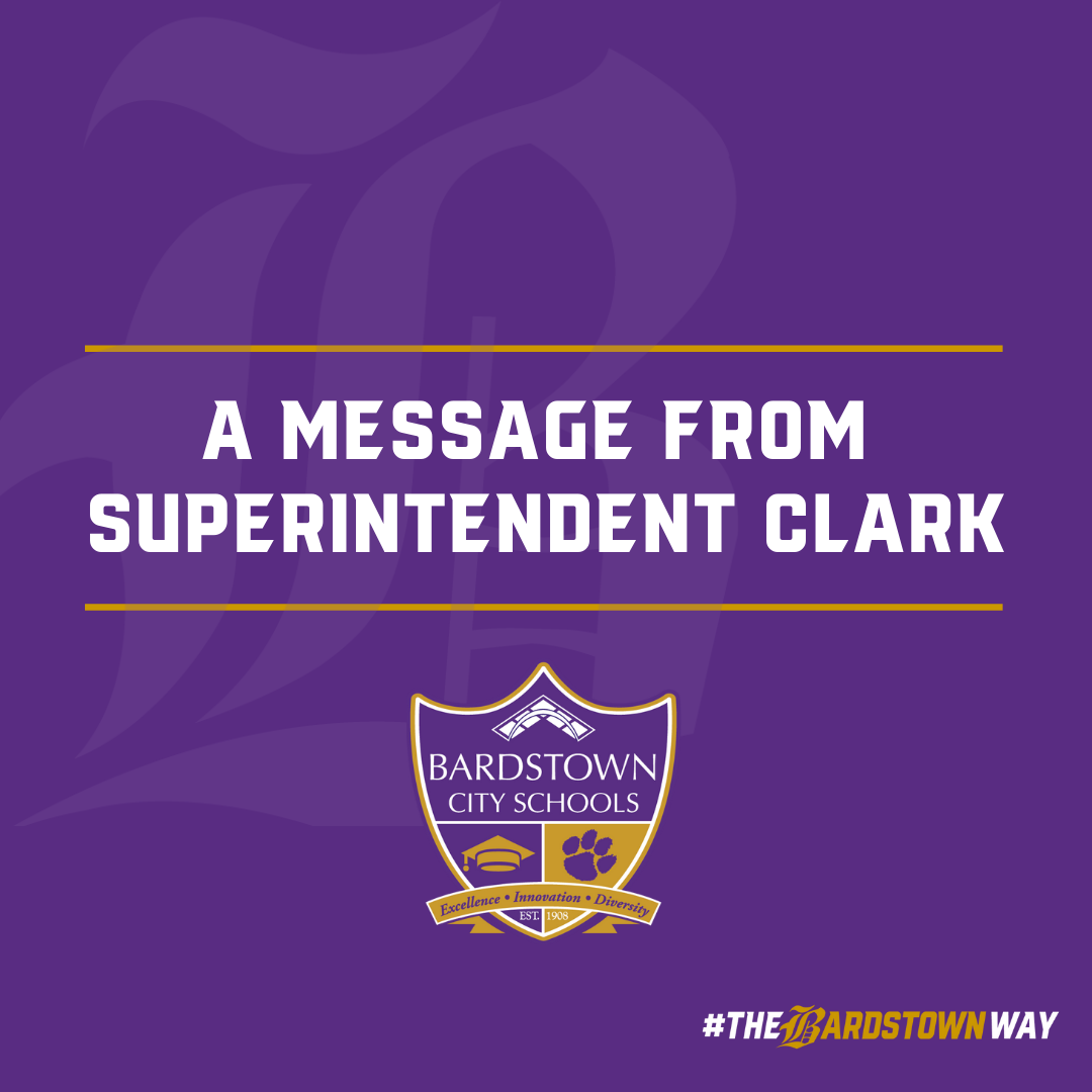 A Message from Superintendent Clark Graphic