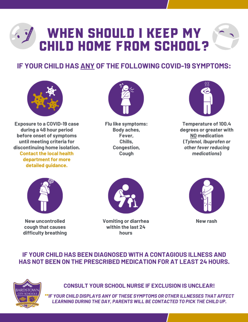 When to keep your child home infographic