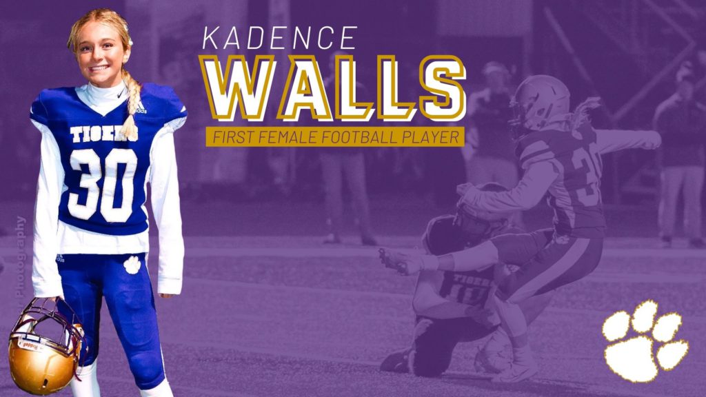 Kadence Walls is the first female to play a varsity football game and score at Bardstown High School.