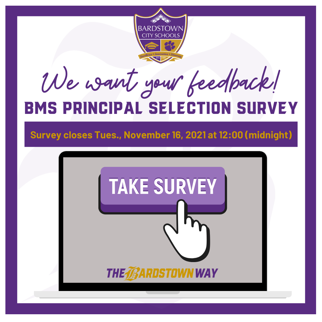 graphic promoting the principal selection survey