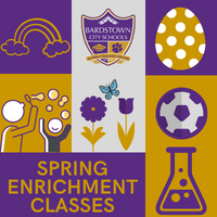 Graphic to promote spring enrichment classes