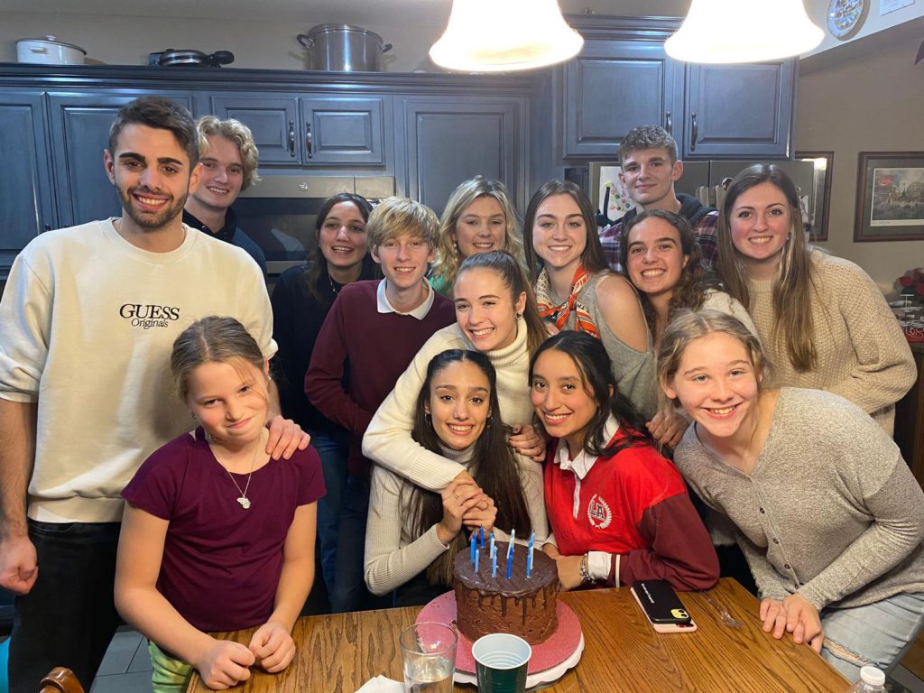 During Jana's study abroad experience her family visited her in Bardstown. Jana and Carles spend time with mutual friends during his visit.