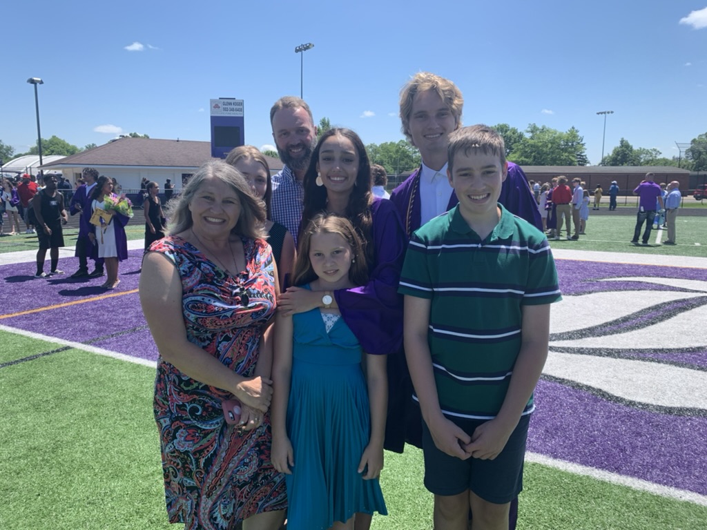 Jana with the Janning family at her BHS graduation.