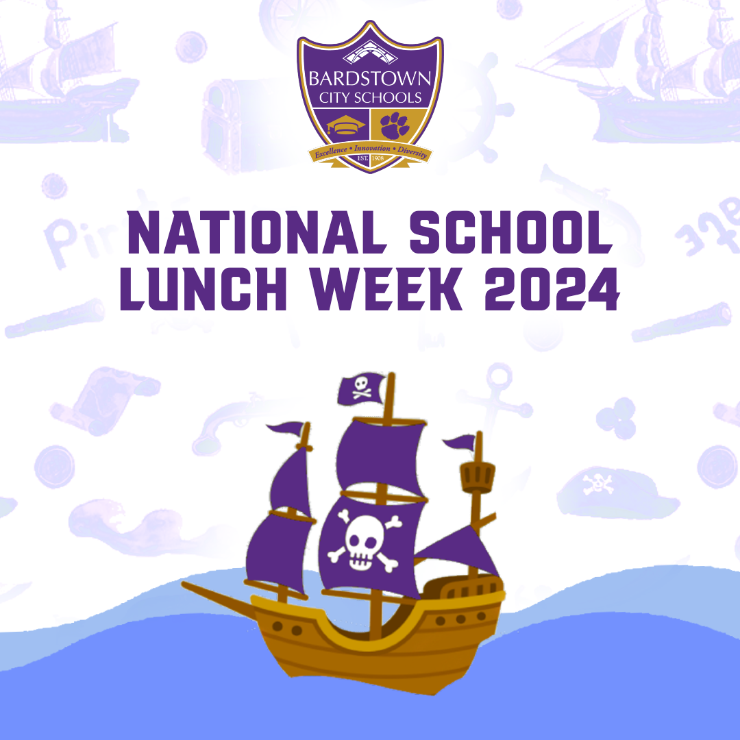 A Pirate Themed Graphic Announcing National School Lunch Week