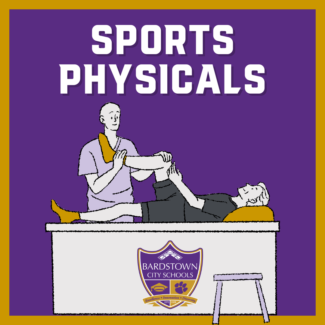 graphic promoting the sports physical clinic on June 16th
