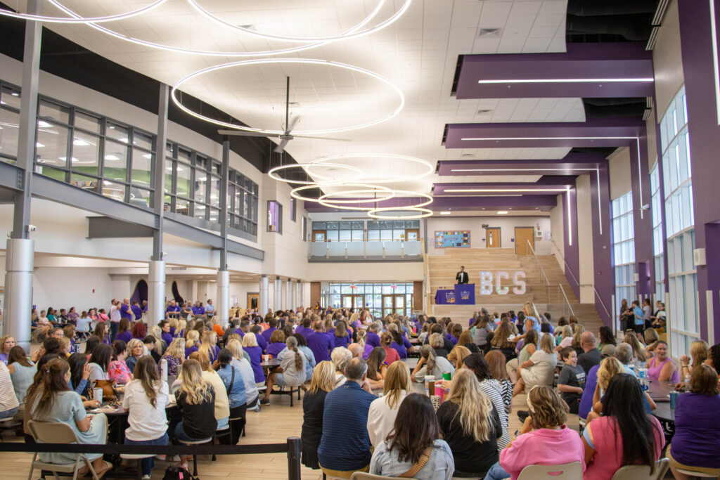 Bardstown City Schools employees gather at BES for opening day breakfast and awards