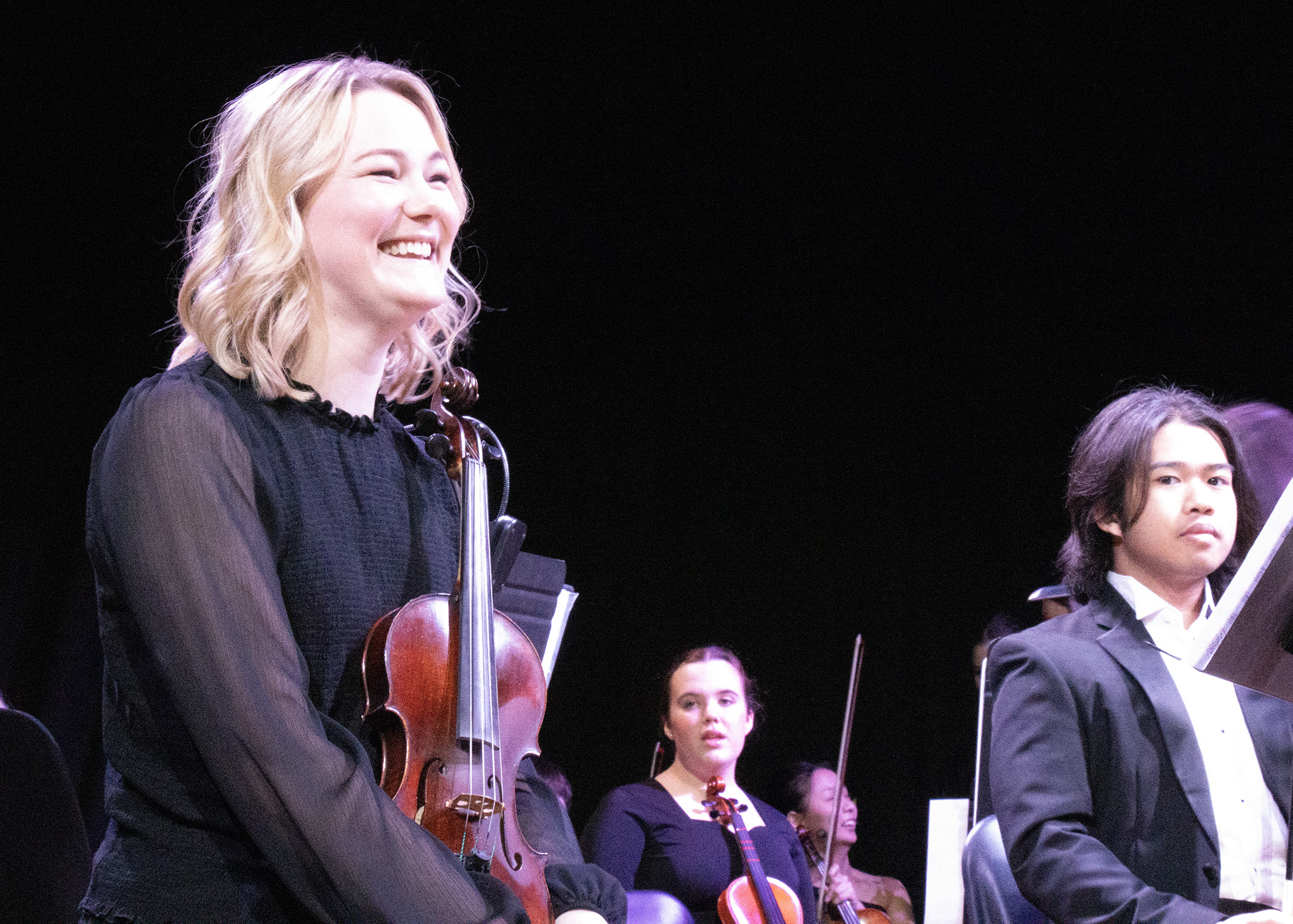 Ruthe Walton smiles after a performance.