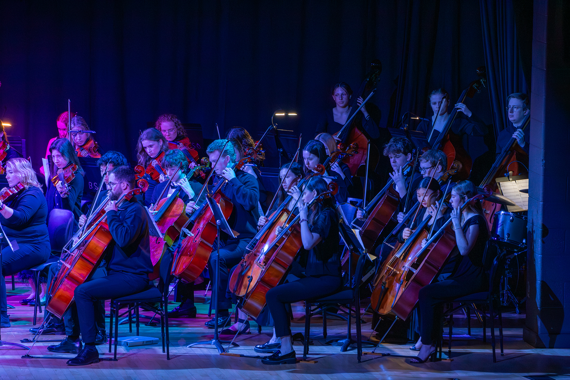 Attendees enjoyed a joint concert with alumni and the current high school orchestra.